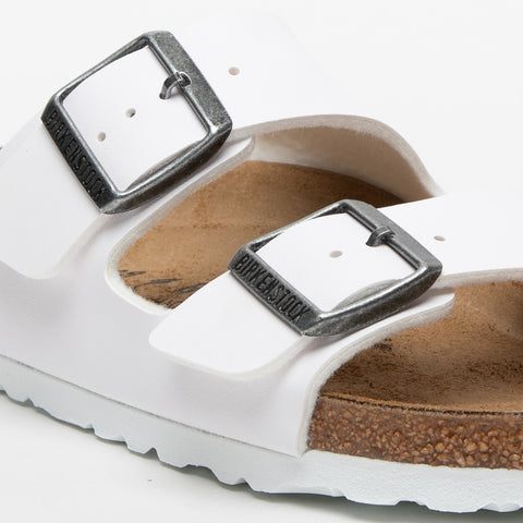 ARIZONA WHITE CIABATTA UNISEX IN BIRKO-FLOR 0552683 BIANCO BIRKENSTOCK 