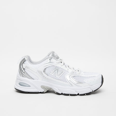 MR530EMA BIANCO/ARGENTO SNEAKERS UNISEX IN TESSUTO E SIMILPELLE MR530EMA BIANCO NEW BALANCE 