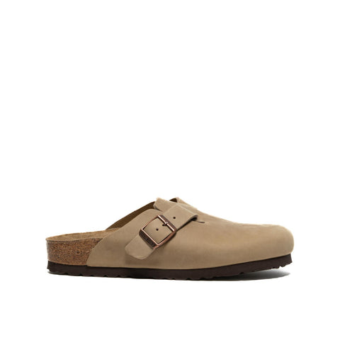 BOSTON TABACCO BROWN SABOT UNISEX IN PELLE 0960813 BEIGE BIRKENSTOCK 