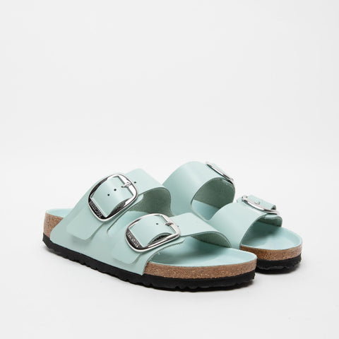 ARIZONA BIG BUCKLE HIGH-SHINE SURF GREEN CIABATTA DONNA IN PELLE