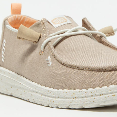 WENDY CHAMBRAY TAN SNEAKERS DONNA IN TESSUTO
