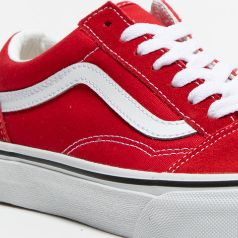 OLD SKOOL RACING RED SNEAKERS UNISEX IN PELLE