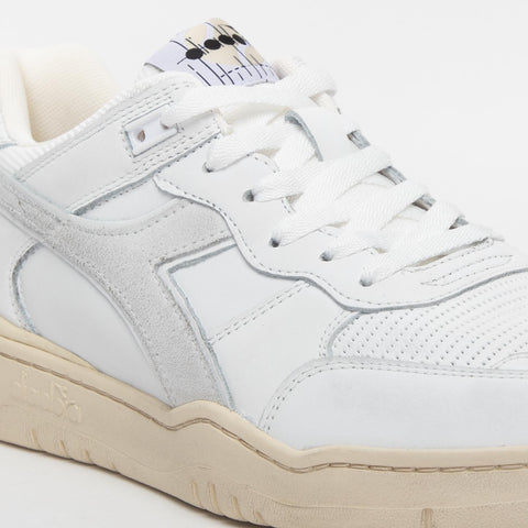 B.560 USED USED WHITE MEN'S LEATHER SNEAKERS