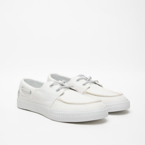 MYLO BAY WHITE MEN'S LOAFERS IN FABRIC