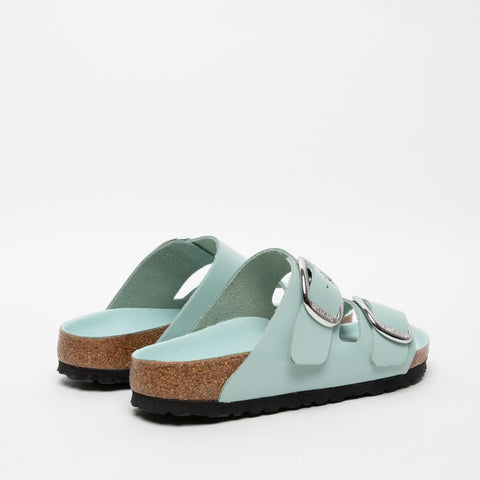 ARIZONA BIG BUCKLE HIGH-SHINE SURF GREEN CIABATTA DONNA IN PELLE