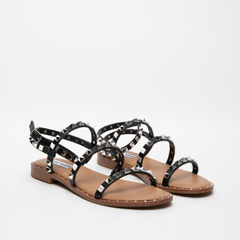 WOMEN'S BLACK SANDAL WITH STUDS