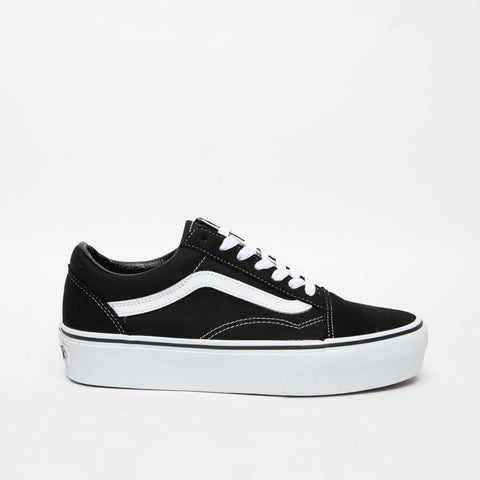 OLD SKOOL PLATFORM NERO/BIANCO SNEAKERS DONNA IN PELLE E TESSUTO