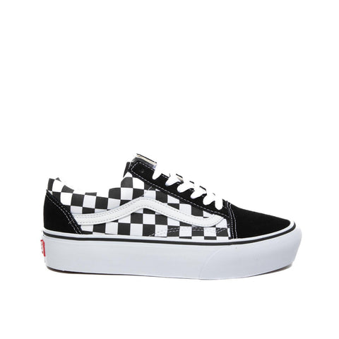 OLD SKOOL PLATFORM NERO/BIANCO SNEAKERS DONNA IN PELLE E TESSUTO