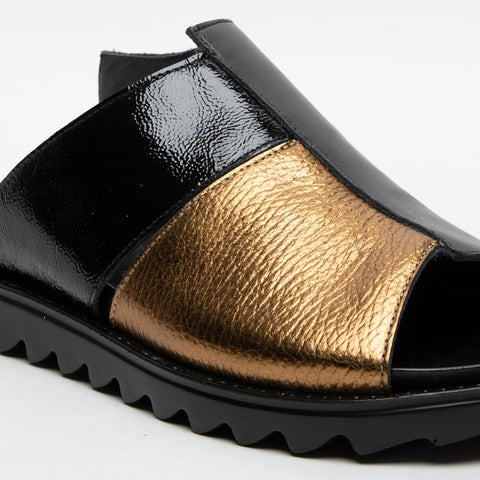 CIABATTA NERO DONNA IN PELLE SB39 VITELLO NERONERO LE BOHEMIEN 