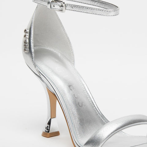 WOMEN'S SILVER LEATHER SANDAL