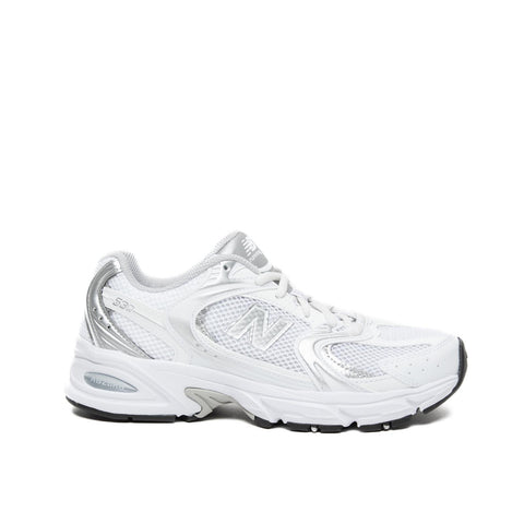 MR530EMA BIANCO/ARGENTO SNEAKERS UNISEX IN TESSUTO E SIMILPELLE MR530EMA BIANCO NEW BALANCE 
