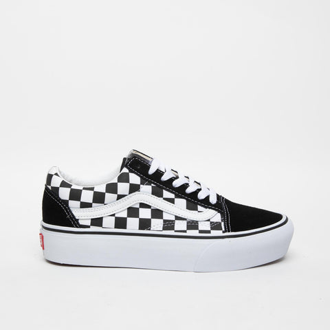 OLD SKOOL PLATFORM NERO/BIANCO SNEAKERS DONNA IN PELLE E TESSUTO