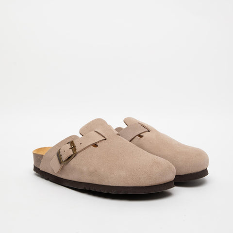 FEA DARK BEIGE SABOT DONNA IN PELLE