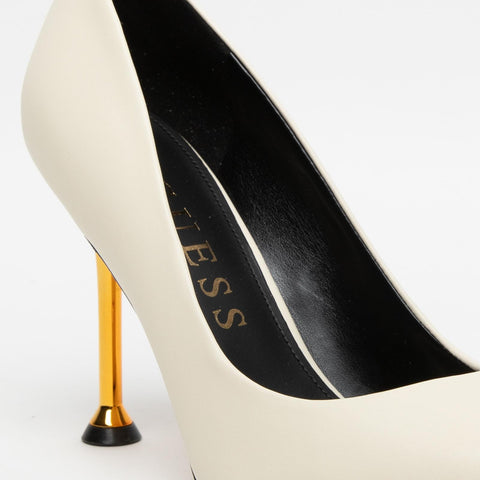 WOMEN'S CREAM LEATHER DECOLLETE