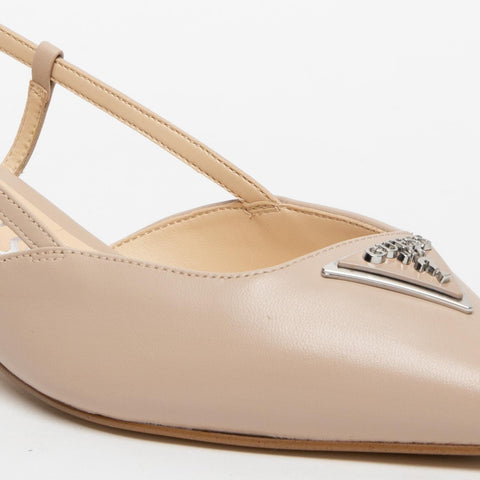 SLING BACK BEIGE WOMEN'S LEATHER