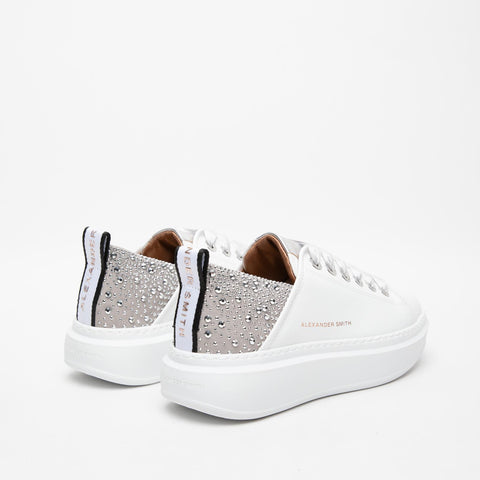 WEMBLEY WHITE WOMEN'S LEATHER SNEAKERS