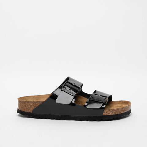ARIZONA BLACK PATENT CIABATTA DONNA IN BIRKO-FLOR VERNICE
