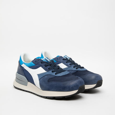 CONQUEST PIGSKIN SW BLUE EBONY MEN'S SNEAKERS IN LEATHER AND FABRIC