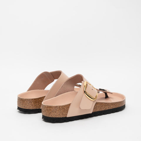 GIZEH BIG BUCKLE SHINE NEW BEIGE INFRADITO DONNA IN PELLE