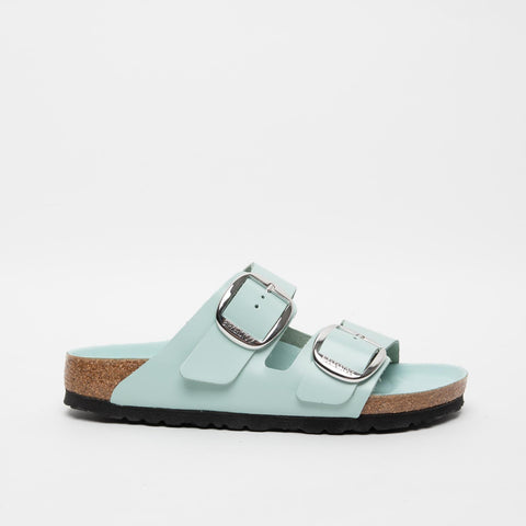 ARIZONA BIG BUCKLE HIGH-SHINE SURF GREEN CIABATTA DONNA IN PELLE