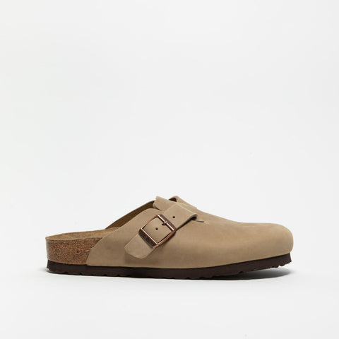 BOSTON TABACCO BROWN SABOT UNISEX IN PELLE 0960813 BEIGE BIRKENSTOCK 