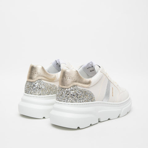 GIN 449 BEIGE WOMEN'S LEATHER SNEAKERS