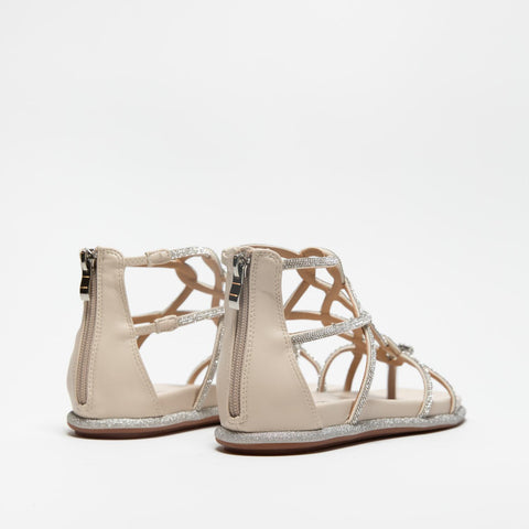V2551604 NAPOLES ICE SANDALO DONNA IN PELLE CON STRASS