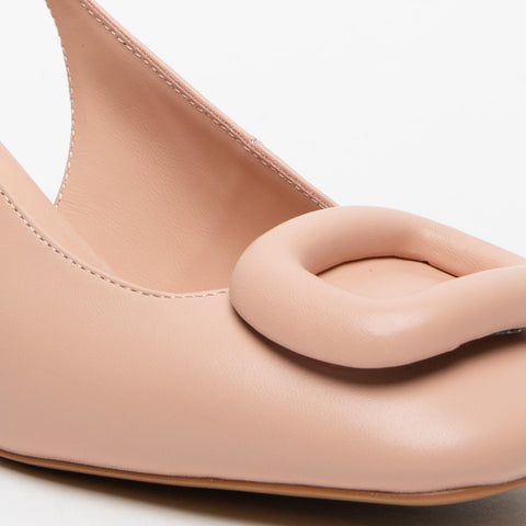 WOMEN'S POWDER PUMPS IN LEATHER
