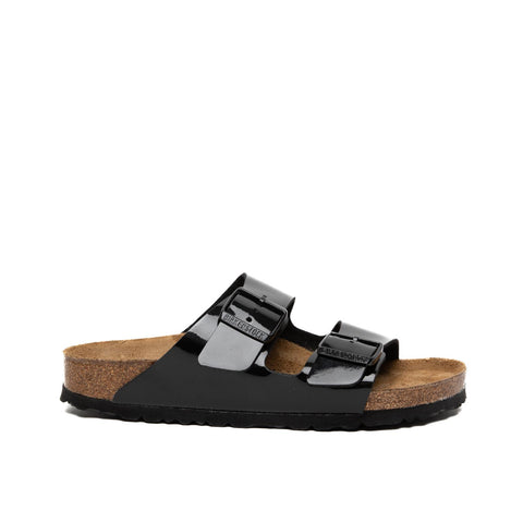 ARIZONA BLACK PATENT CIABATTA DONNA IN BIRKO-FLOR VERNICE