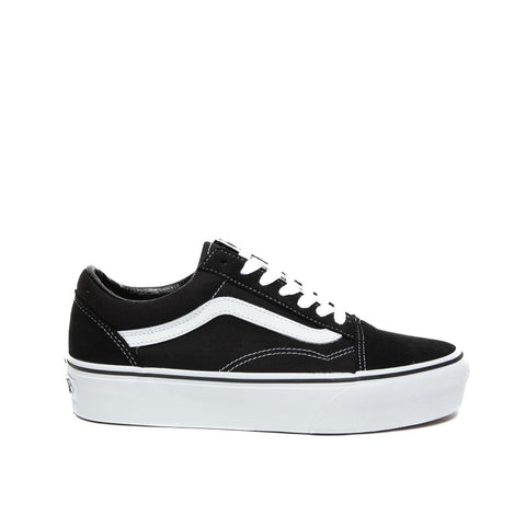OLD SKOOL PLATFORM NERO/BIANCO SNEAKERS DONNA IN PELLE E TESSUTO