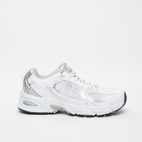 MR530EMA BIANCO/ARGENTO SNEAKERS UNISEX IN TESSUTO E SIMILPELLE MR530EMA BIANCO NEW BALANCE 