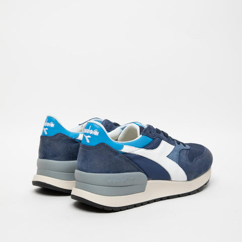CONQUEST PIGSKIN SW BLUE EBONY MEN'S SNEAKERS IN LEATHER AND FABRIC