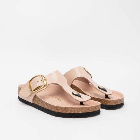 GIZEH BIG BUCKLE SHINE NEW BEIGE INFRADITO DONNA IN PELLE