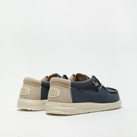 WALLY COASTLINE JUTE NAVY SNEAKERS UOMO IN TESSUTO